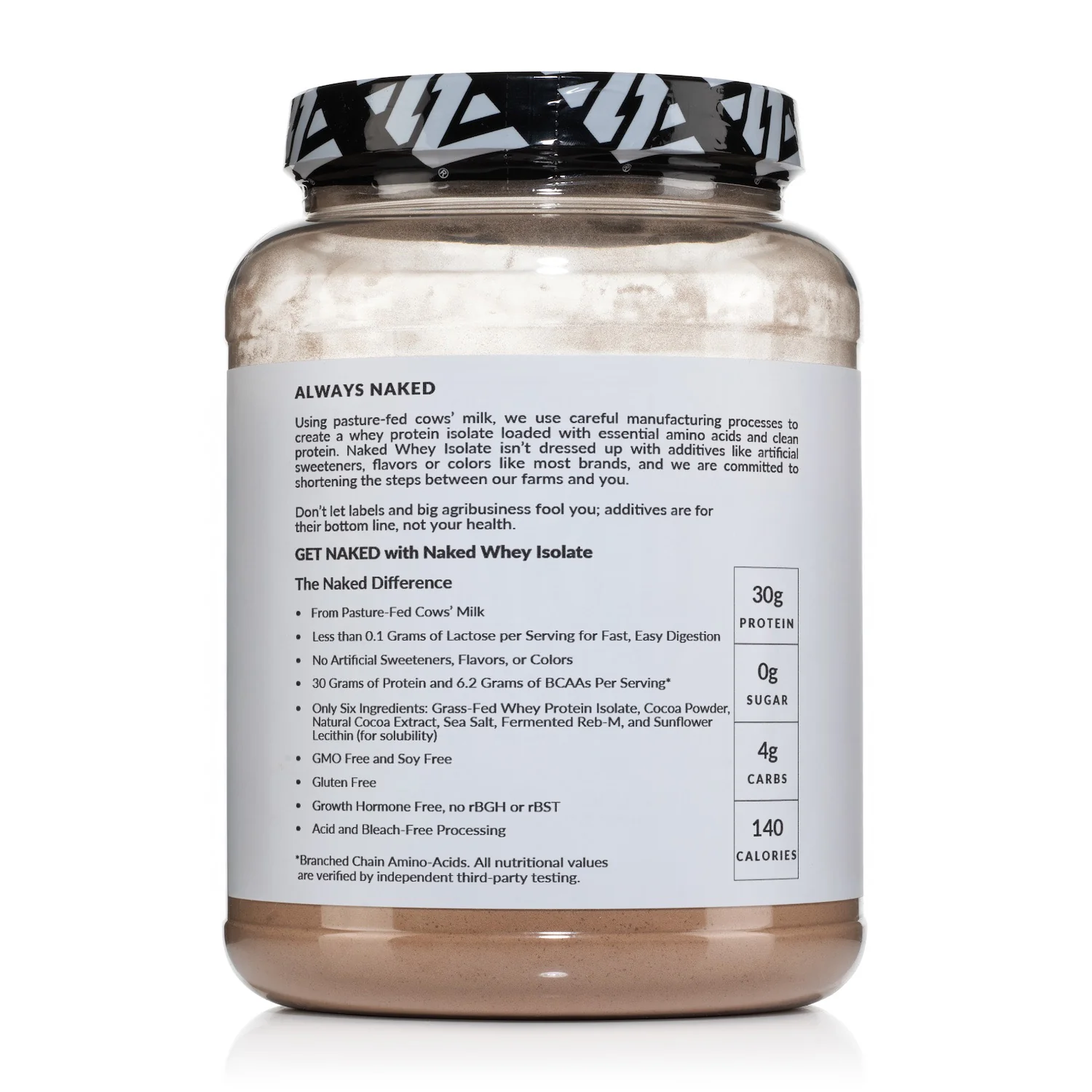 Chocolate Grass-Fed Whey Isolate Protein Powder | Naked Whey Isolate - 2LB - Image 7