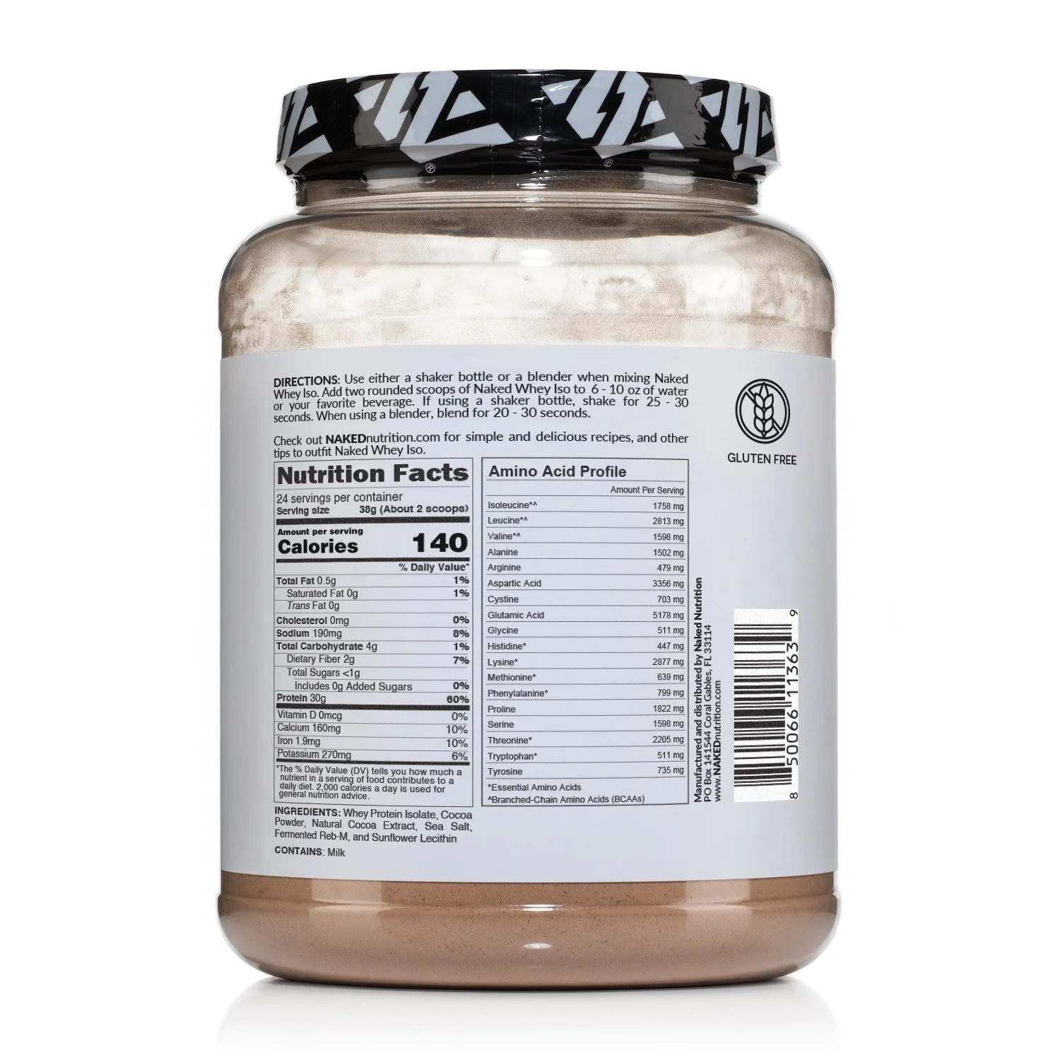Chocolate Grass-Fed Whey Isolate Protein Powder | Naked Whey Isolate - 2LB - Image 8