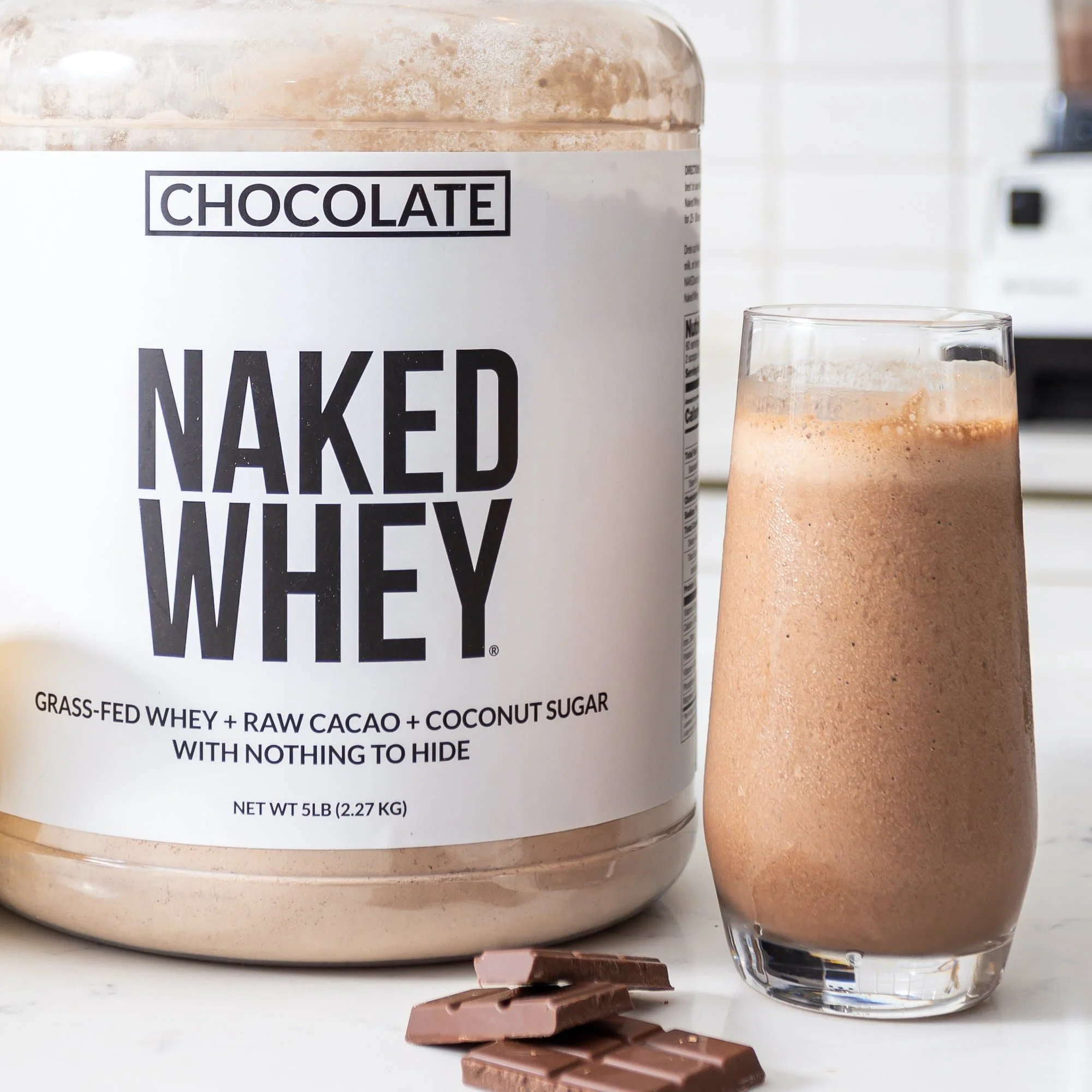 Chocolate Whey Protein Powder | Naked Chocolate Whey - 5LB - Image 8