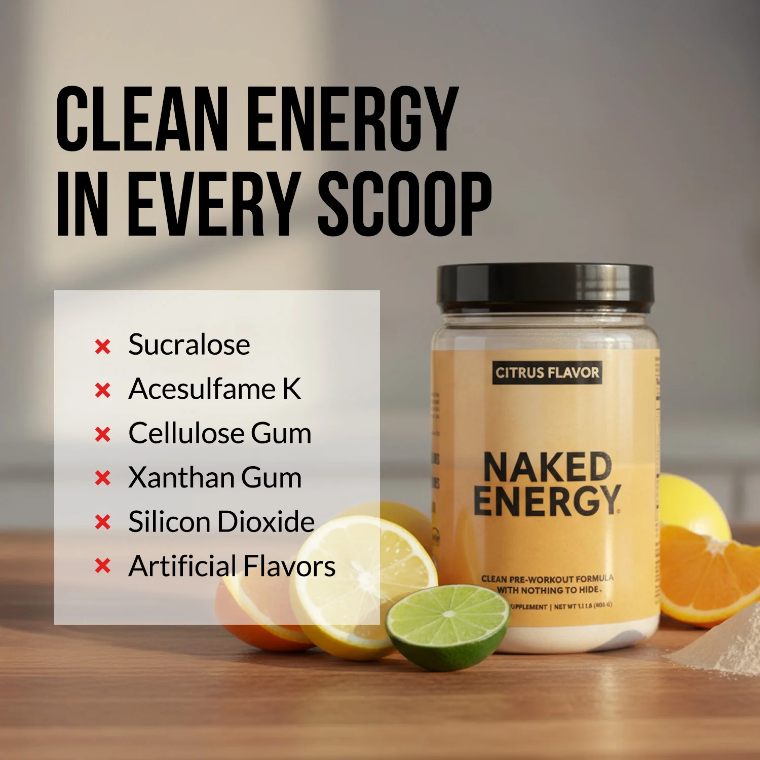 Citrus Pre Workout Supplement | Naked Energy - 30 Servings - Image 4