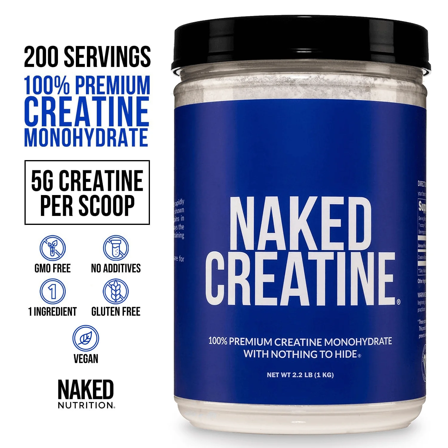 Creatine Monohydrate Powder | Naked Creatine - 2.2LB - Image 3