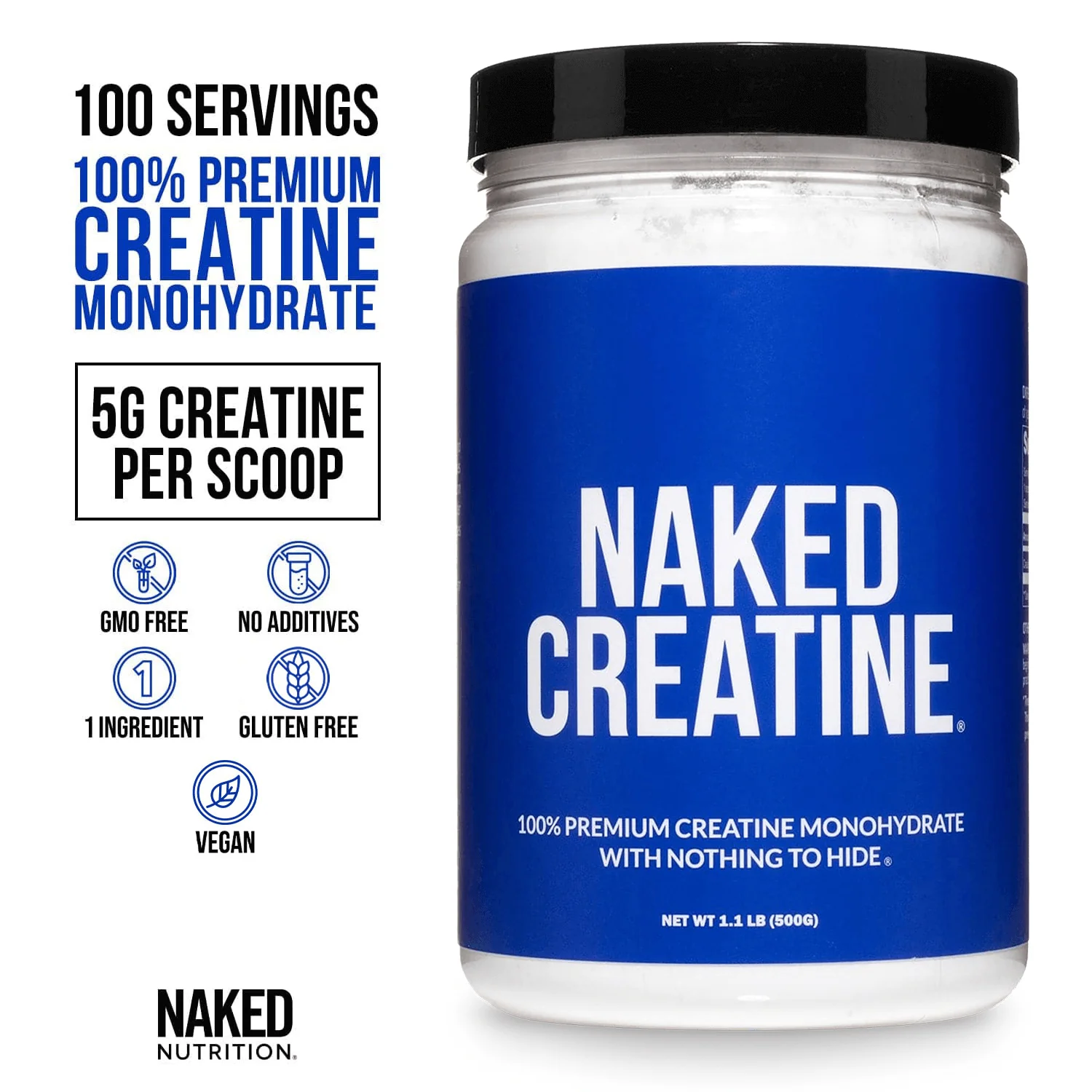 Creatine Monohydrate Powder | Naked Creatine - 1.1LB - Image 3
