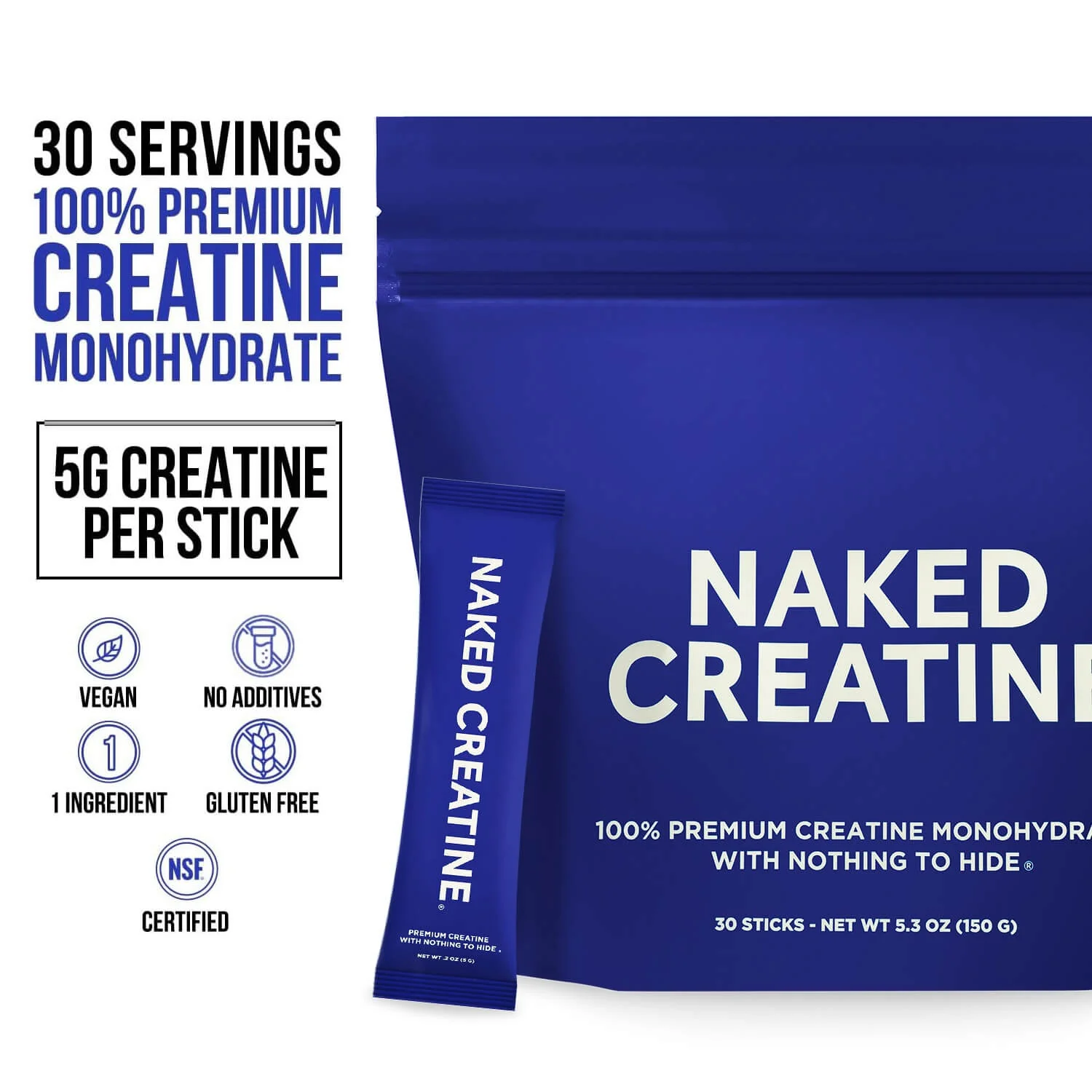Creatine Travel Packets | Naked Creatine - 30 Servings - Image 3