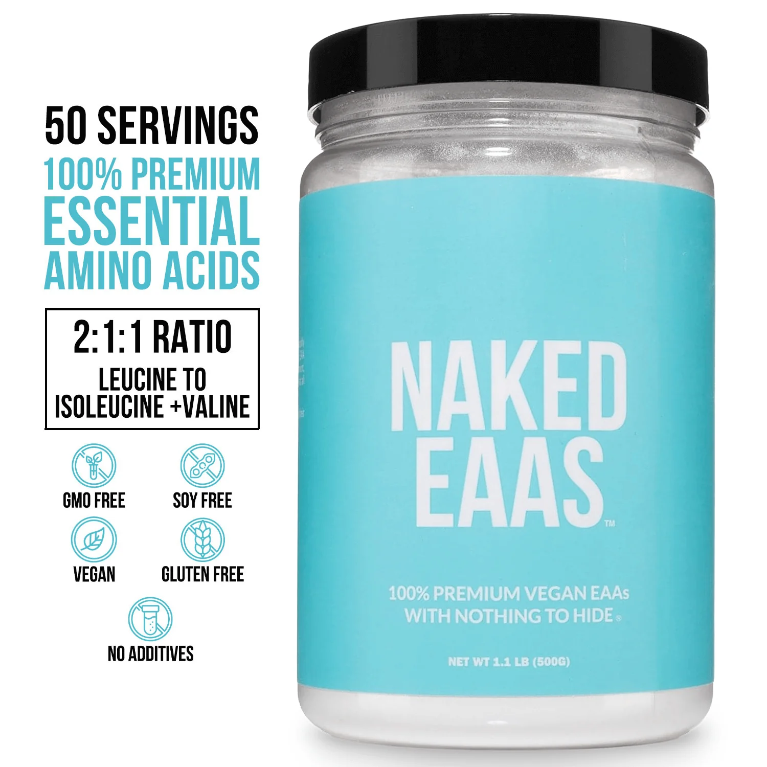 Essential Amino Acids Supplement | Naked EAAs - 50 Servings - Image 3