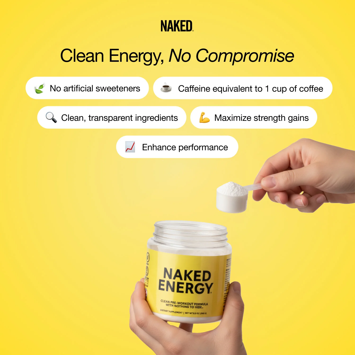 Fruit Punch Pre Workout Supplement | Naked Energy - 30 Servings - Image 6