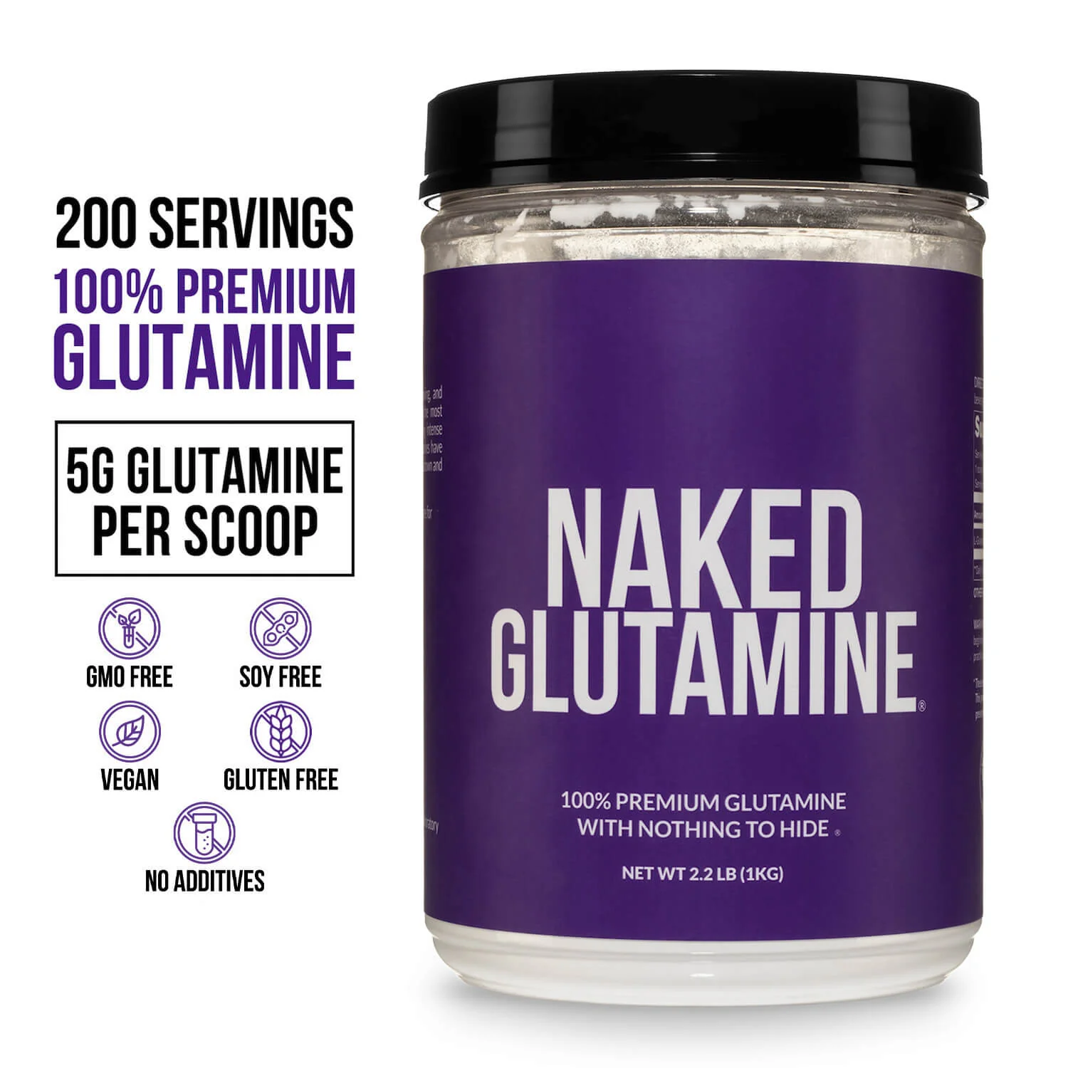 Glutamine Powder | Naked Glutamine 1KG - Image 3