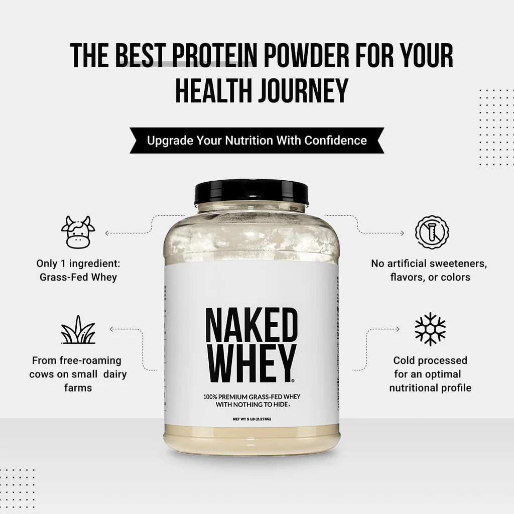 Grass Fed Whey Protein Powder | Naked Whey - 5LB - Image 11