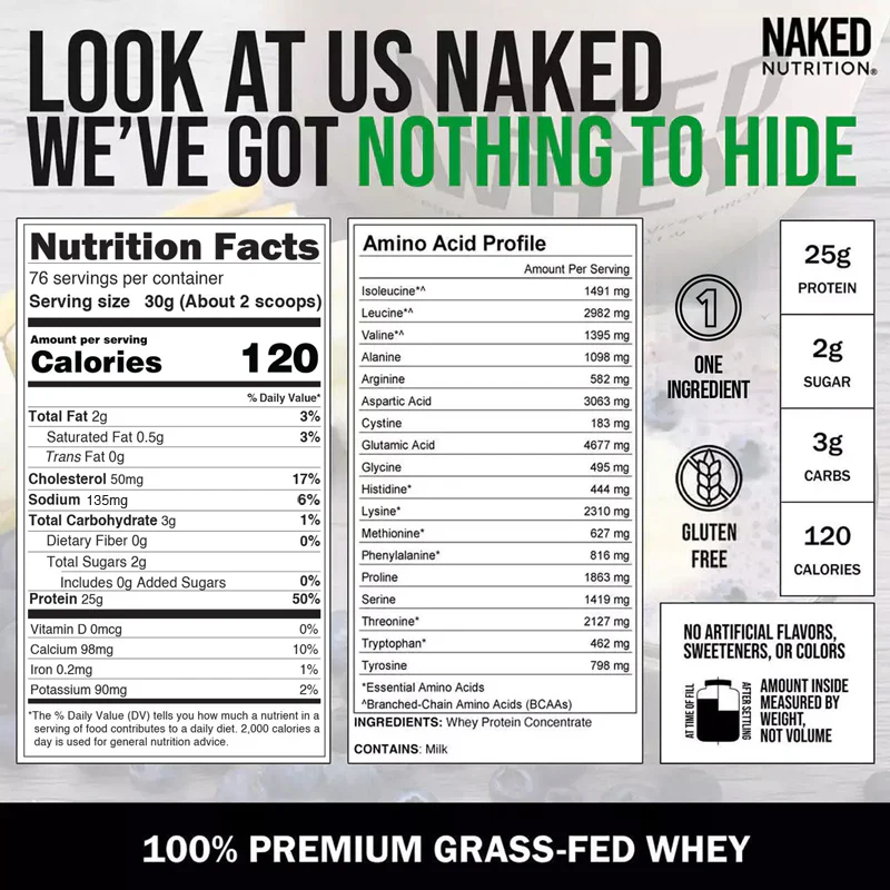 Grass Fed Whey Protein Powder | Naked Whey - 5LB - Image 5