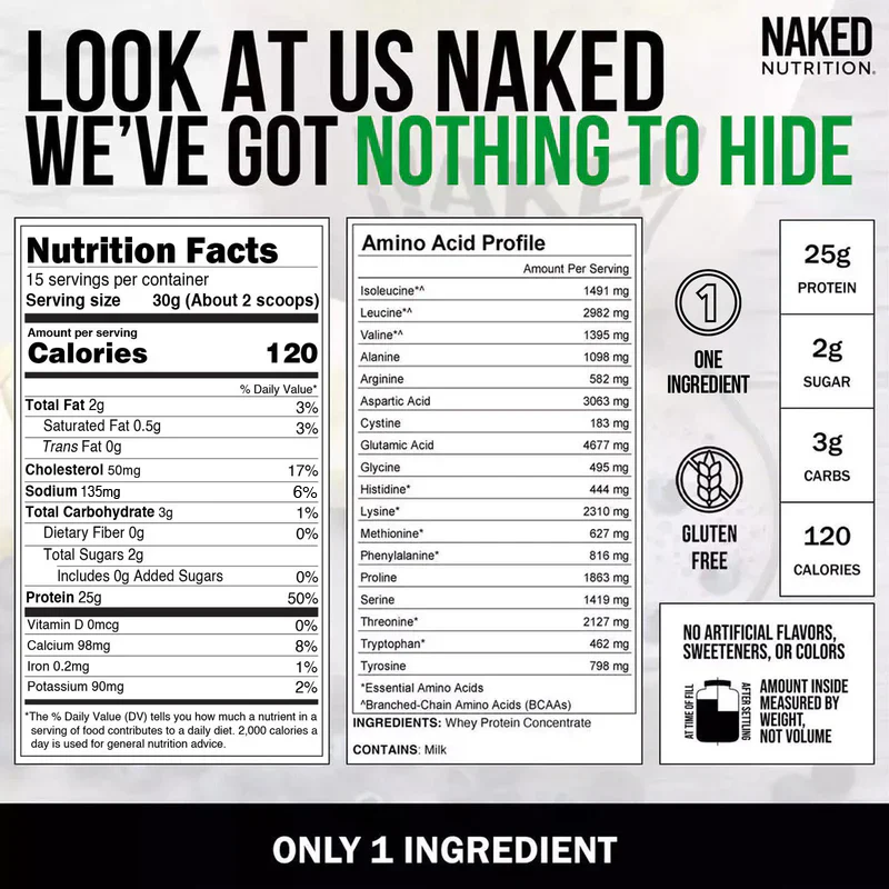 Grass Fed Whey Protein Powder | Naked Whey - 1LB - Image 5