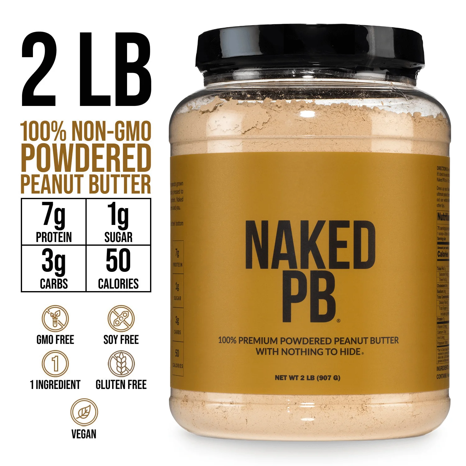Powdered Peanut Butter | Naked PB - 2LB - Image 3