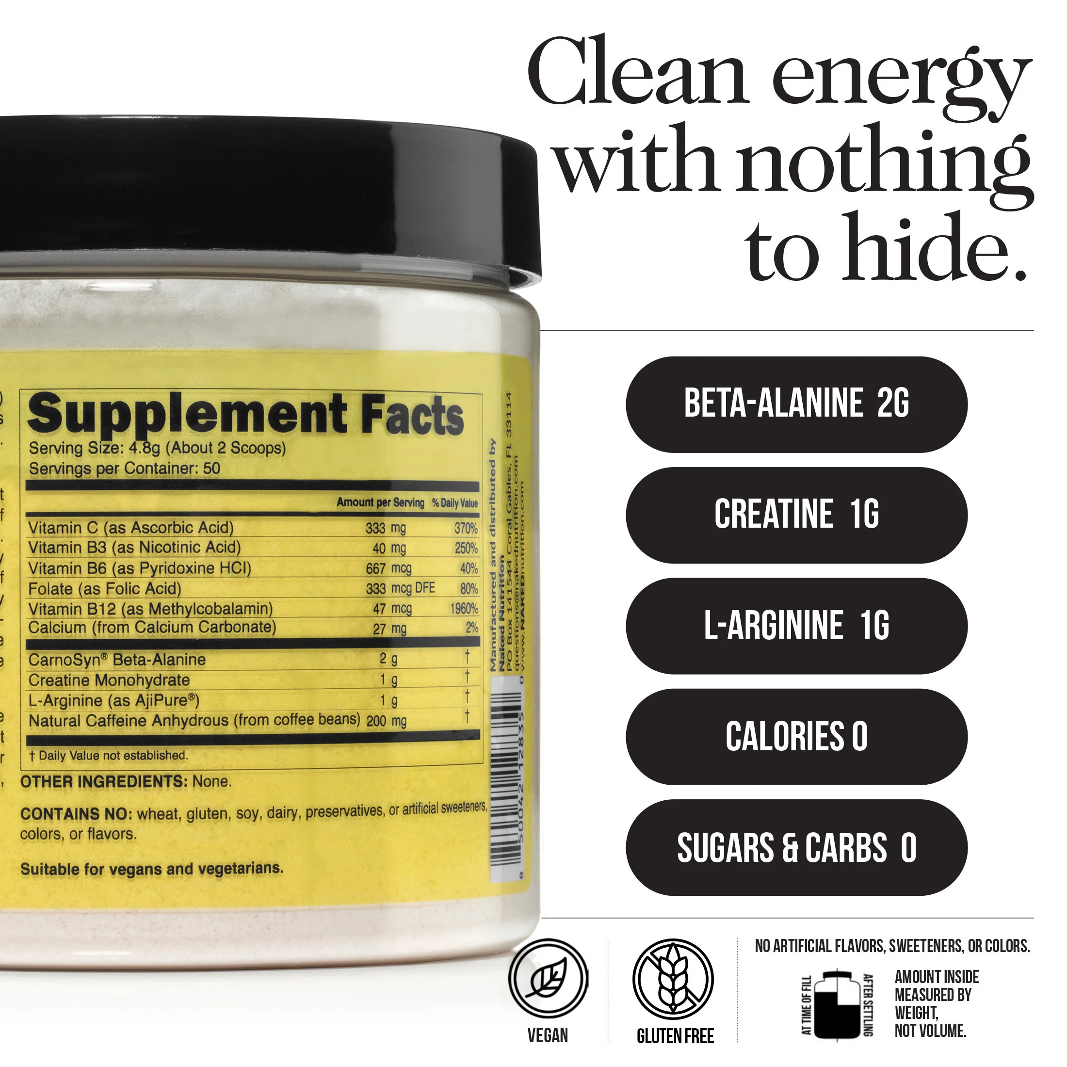 Pre Workout Supplement | Naked Energy - 50 Servings - Image 5