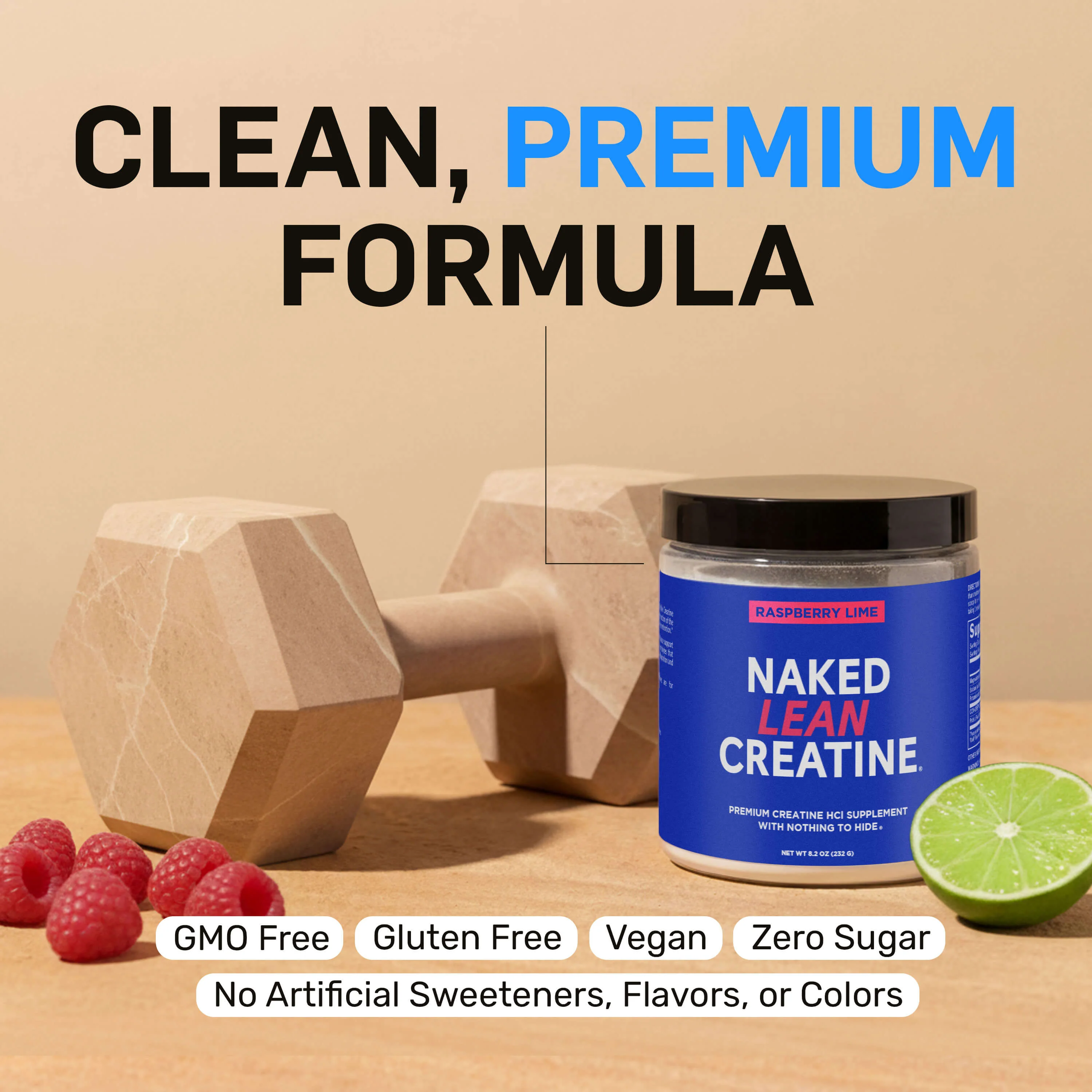 Raspberry Lime Creatine HCl Powder | Naked Lean Creatine - 231g - Image 7