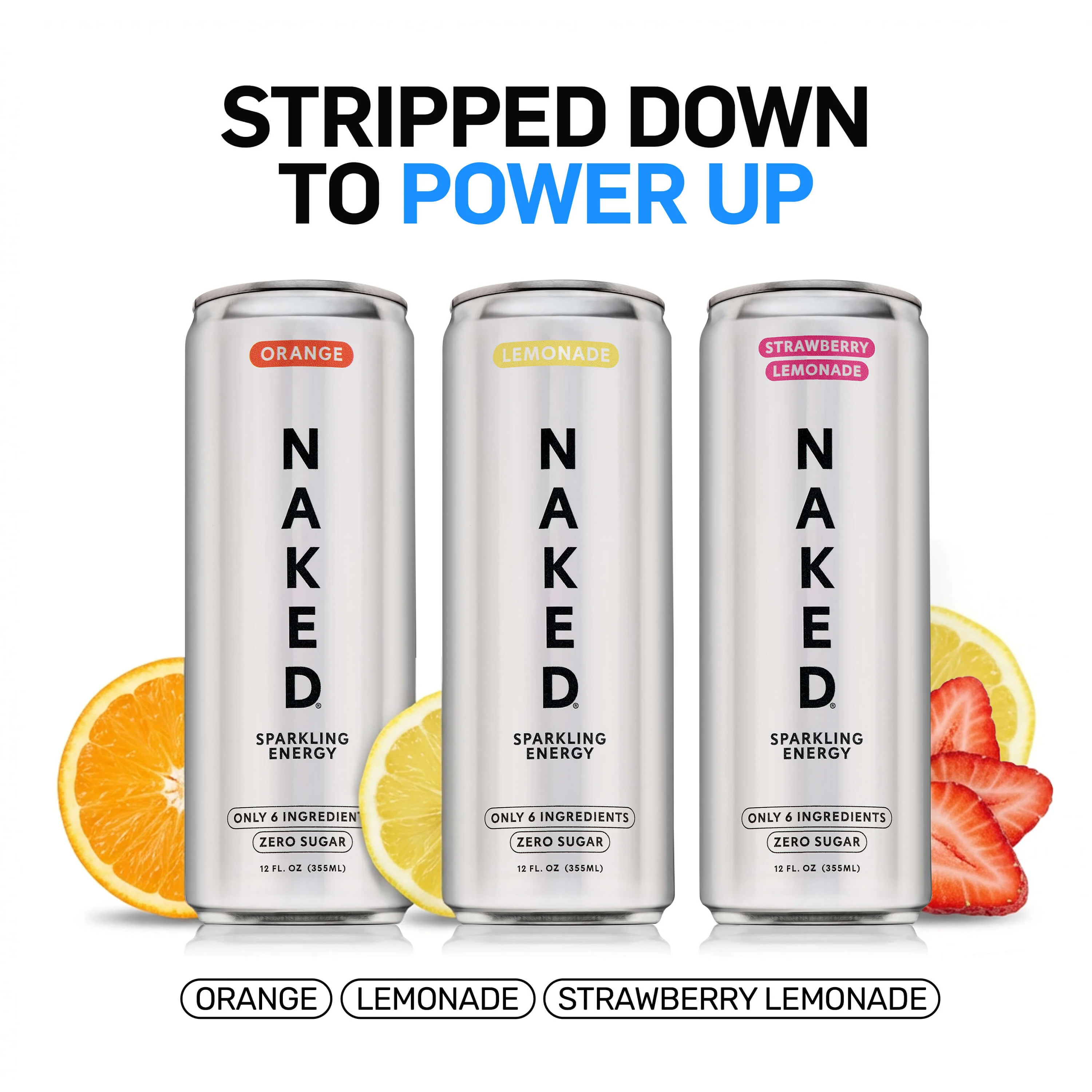 Lemonade Naked Sparkling Energy | Clean Energy Drink - 12 Cans - Image 7