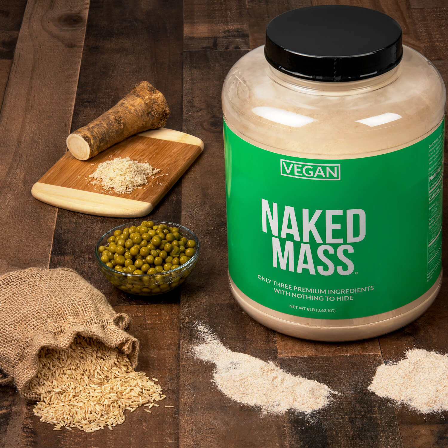 Vanilla Vegan Mass Gainer Supplement | Naked Vegan Mass - 8LB - Image 7