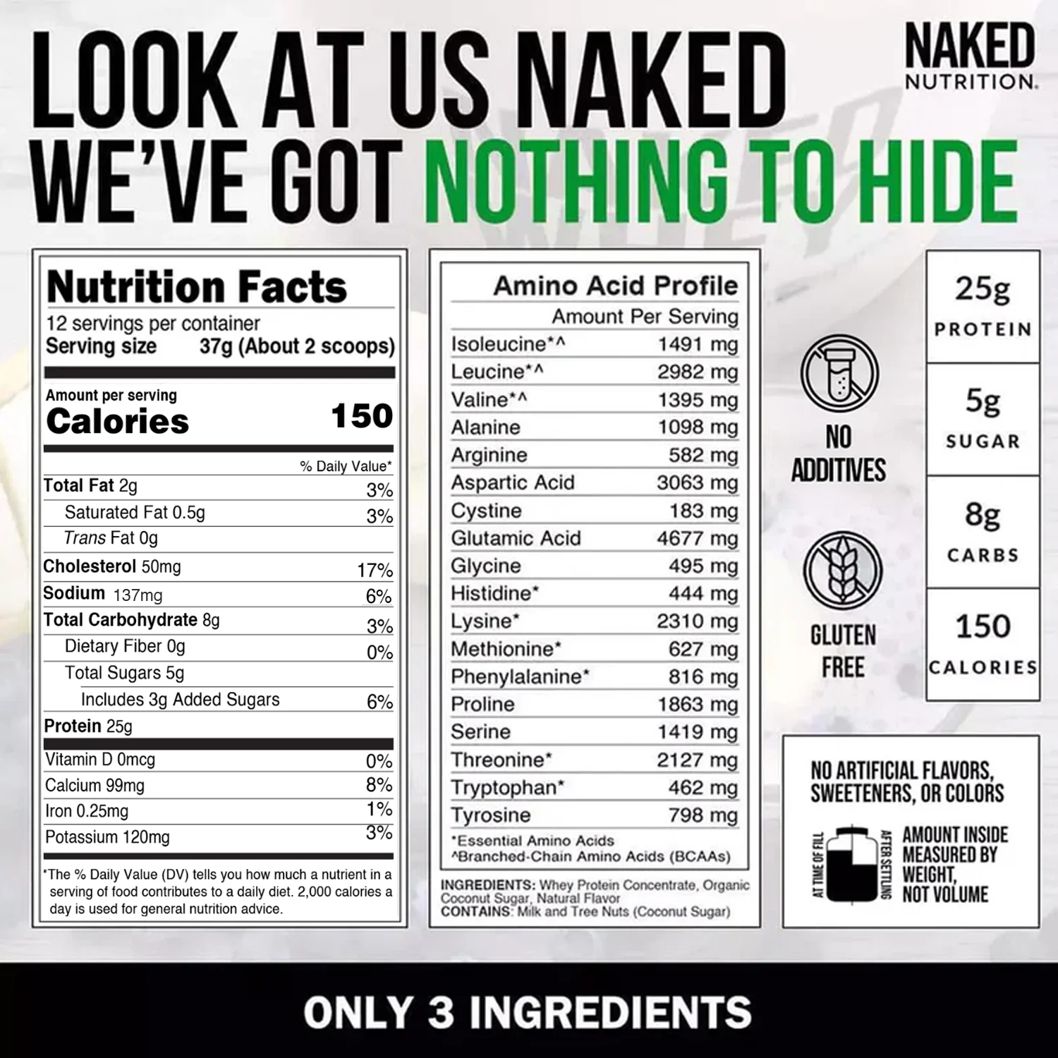 Vanilla Whey Protein Powder 1lb | Naked Vanilla Whey - 1LB - Image 5