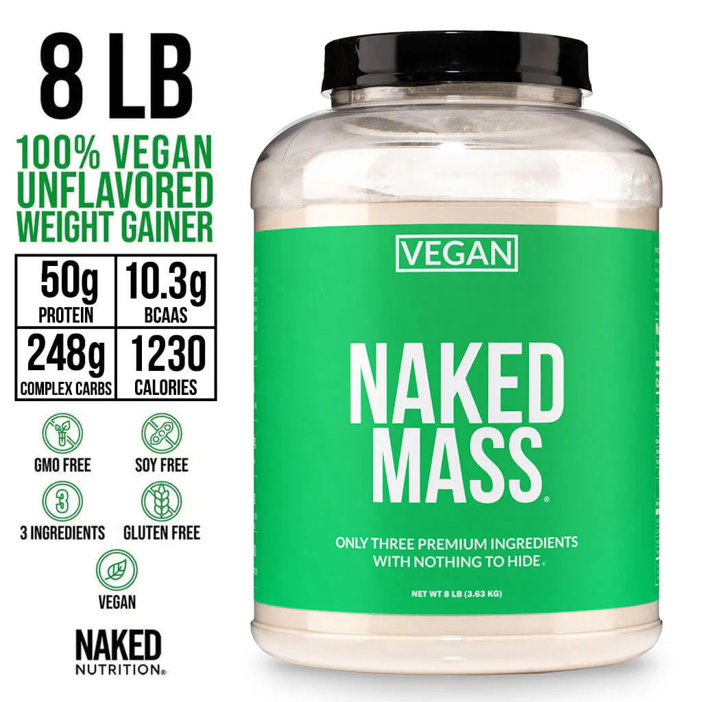 Vegan Mass Gainer Supplement | Naked Vegan Mass - 8LB - Image 3