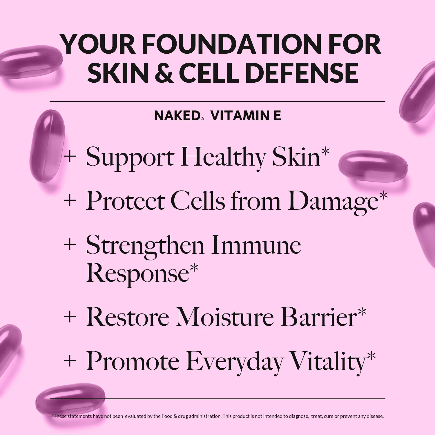 Daily Vitamin E Supplement | Naked Vitamin E - 100 Softgels - Image 4