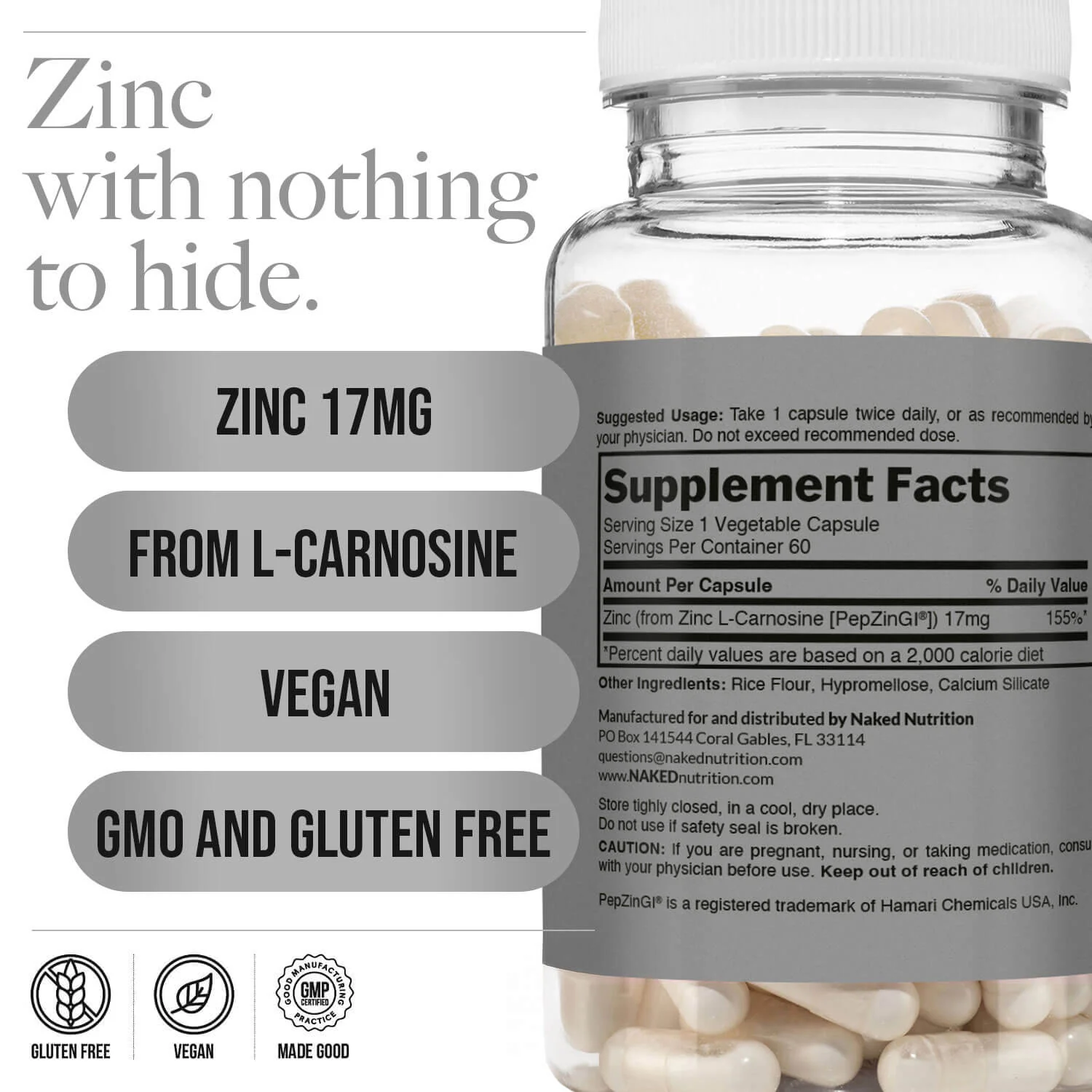 Daily Zinc Supplement | Naked Zinc Carnosine - 60 Capsules - Image 5